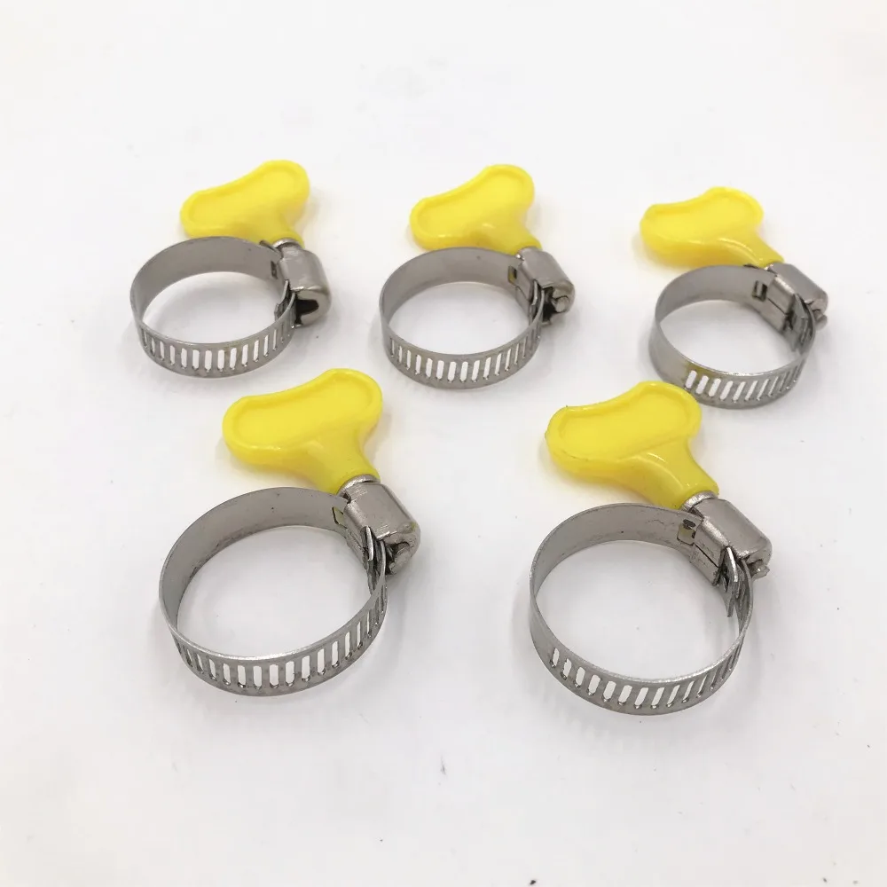 Butterfly Hose Clamp, Stainless Steel, worm clamp,5 pcs/lot, Fit 16mm O.D 16~ 25mm O.D tubing, Brewer Hardware