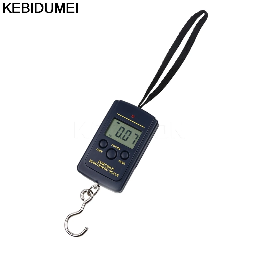 Electronic Luggage Scale 40kg/0.01g Mini Fishing Travel Weighting Suitcase Scale Hook Hanging Scale