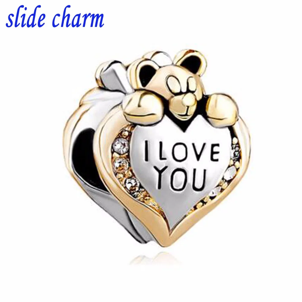 2023 New I Love the little Mouse Beads Fit Pandora Charm Bracelet Hand Jewelry Accessories Christmas Gift