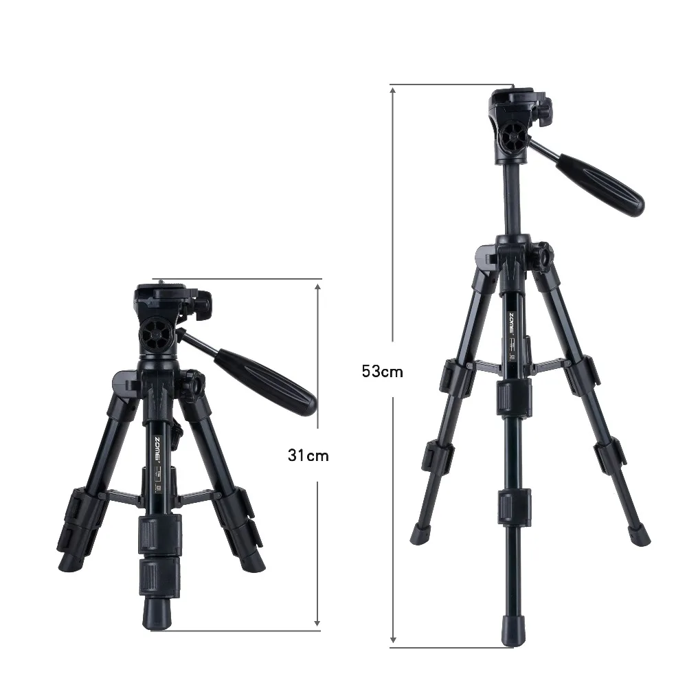 Zomei Lightweight Q100 CK30 Mini Travel Tabletop table tripod Desktop Tripod for Canon Nikon DSLR Camera and Mobile Phone