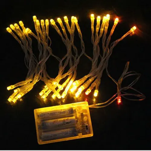 

100PCS/LOT 4M 40LED Battery powered String Fairy light F/Christmas Party wedding Garden Xmas floral vase Garland Vine decor Lamp