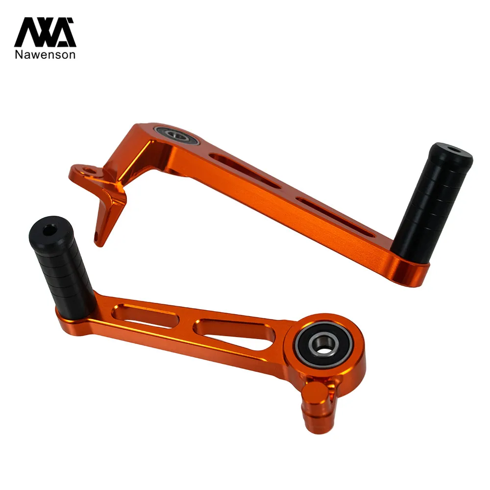 Orange Motorcycle Gear Shift Lever Rear Brake Pedal Set CNC Billet Foot Brake Lever for KTM Duke 390 2017 2018 2019