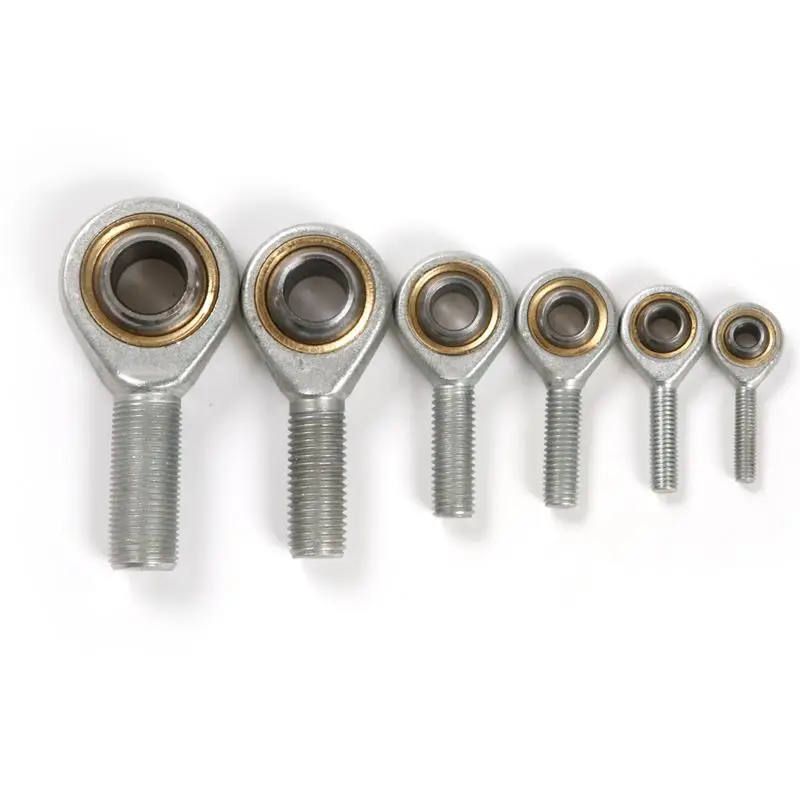 6Pcs Fish Eye Style Bearing Steel Rod End Joint Bearing M6 M8 M10 M12 M16 M18 Ball Bearing for Hydraulic Cylinder