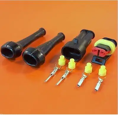 2 Pin Tyco AMP 1.5 Connectors,Waterproof Electrical Wire Connector DJ7021-1.5-11/21 Car part with rubber boot