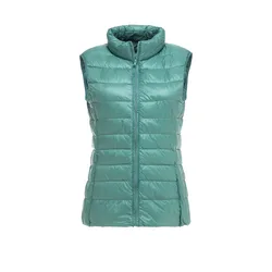 Nieuwe Merk Vrouwen Mouwloze Jas Winter Ultralight Witte Eendendons Vest Vrouwelijke Slanke Vest vrouwen Winddicht Warm Vest