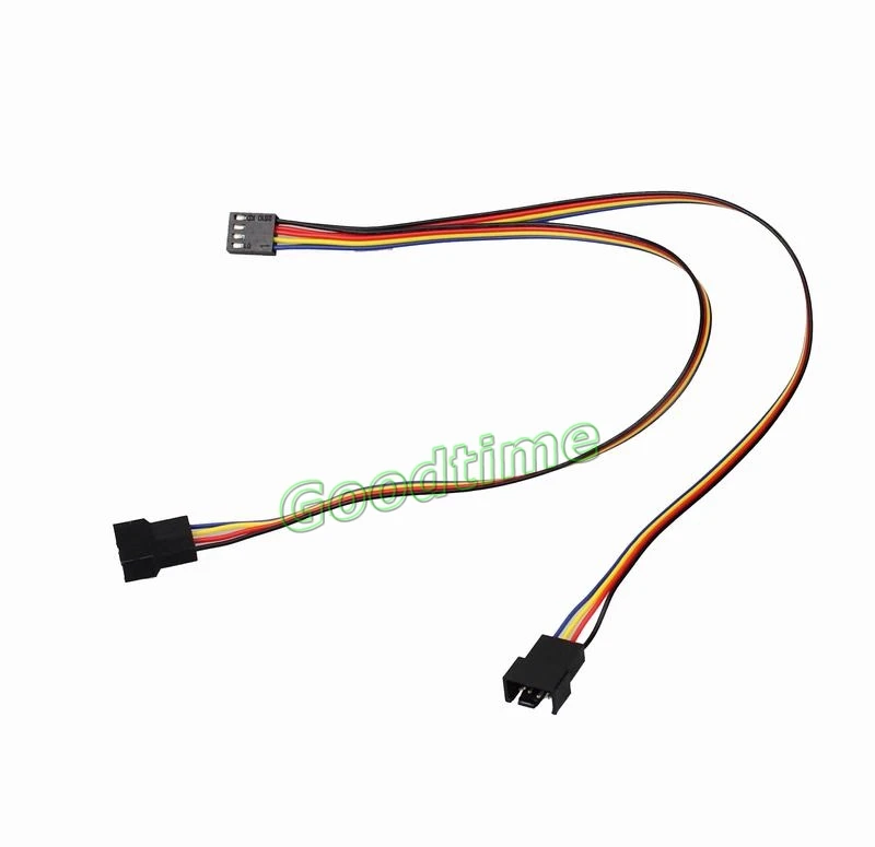 

20 pcs PC Cooling Fan 4 Pin to 2x 4pin/3pin PWM Y - Splitter Adapter Convert Connector Extension Cable 300mm 11.81"