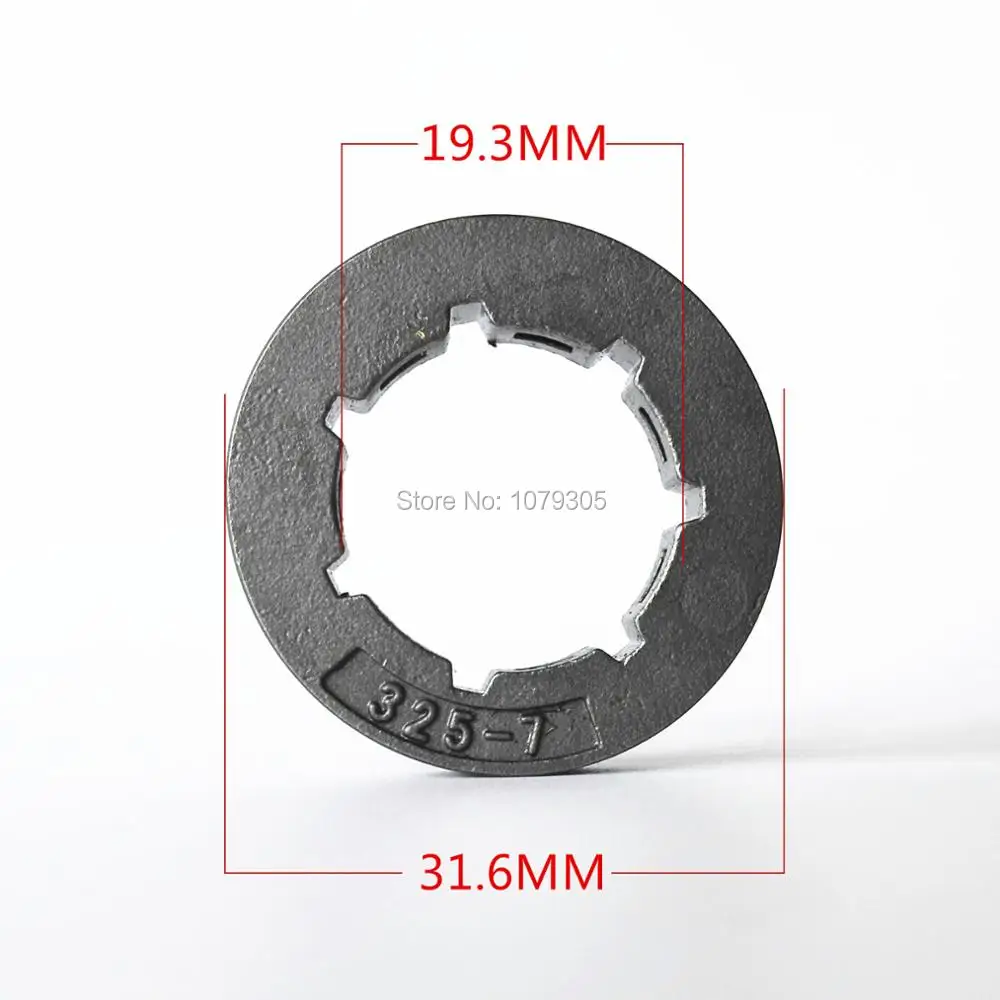 Imagem -06 - Ferramenta Poder Motosserra Peças de Reposição Motosserra Aro da Roda Dentada de Metal Companheiro. 3257t para Substituição Motosserra 45cc 52cc 4500 5200 Peças Peças de