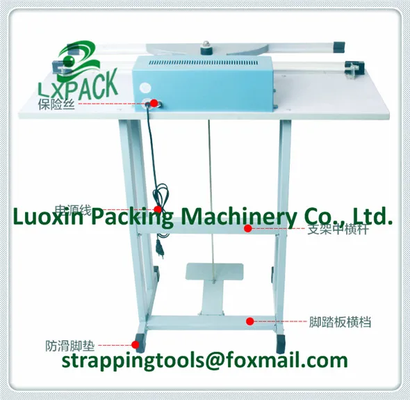 LX-PACK Foot Operated Impulse Poly Sealers 12''14 inch Foot Double Impulse Vertical Sealer 18'' Twin Element Foot Impulse Sealer