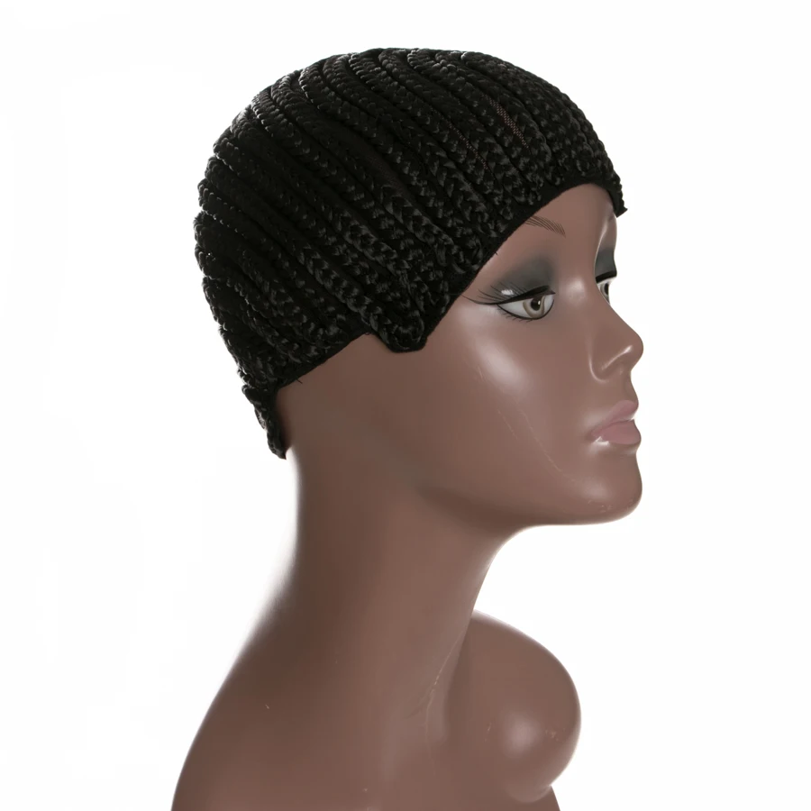 Cornrow Wig Caps For Making Wigs With Adjustable Strap Braided Products 1 piece synthetic Women Hairnets Easycap