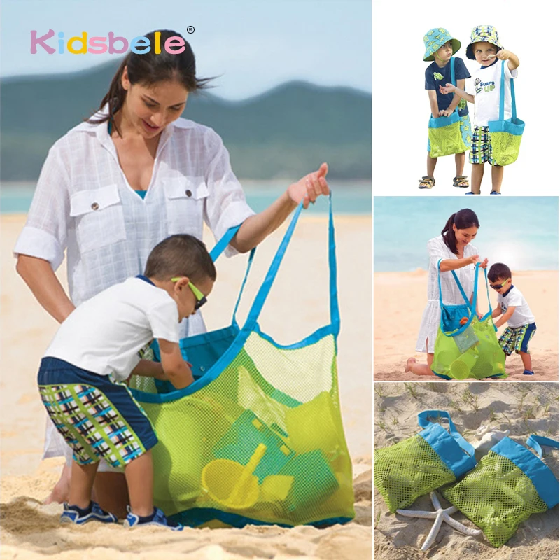 

Large Mesh Beach Storage Toys Bag Stay Away From Sand&Water Sand Toys Shell Holding Children Beach Toys Balls Bucket