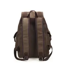 Canvas School Backpack with Drawstring #4