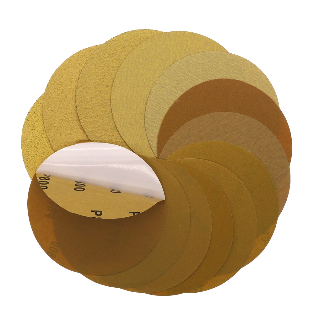 

20Pcs 6 Inch PSA Gold 40 to 800 Grits Sandpaper Sanding Disc for Metal & Automotive