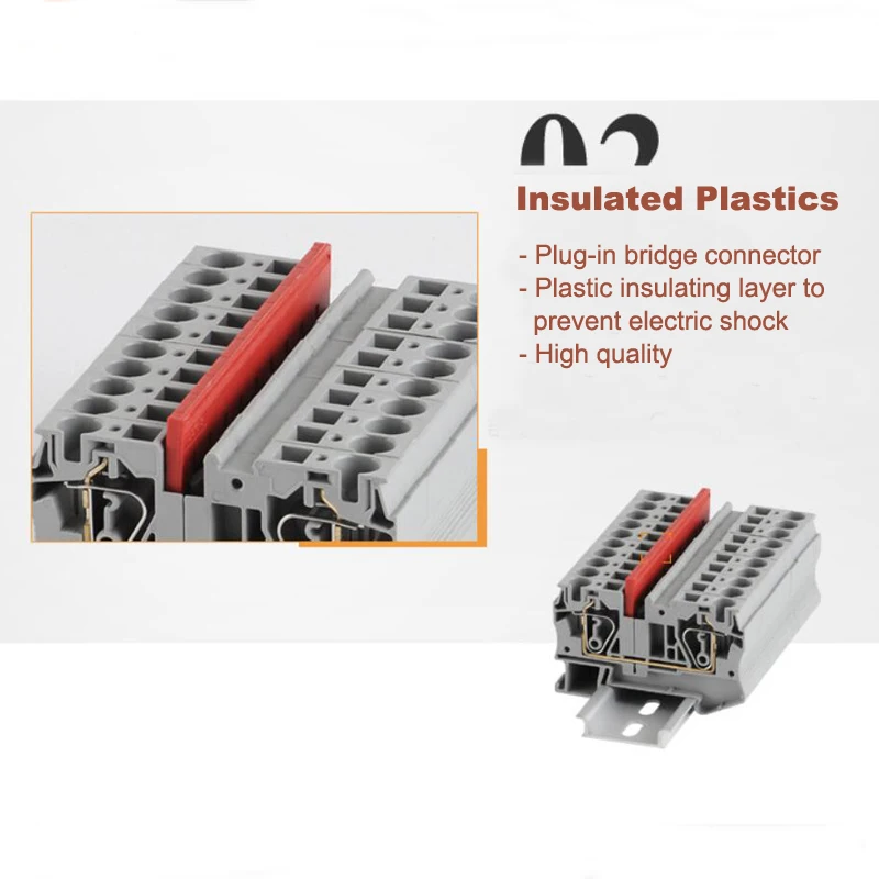 5Pcs FBS10-8 Frühling Terminal Zentrale Stecker Streifen ST-6 Din-schiene Terminals Block Plug-in Brücke Zentrum Kurze Verbindung bar – Detail 2