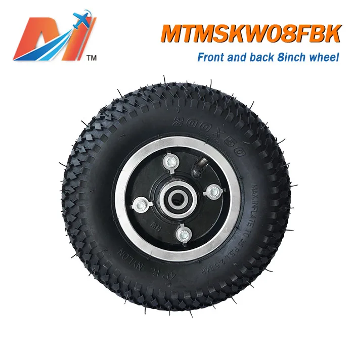 Maytech-ruedas neumáticas para bicicleta de montaña y monopatín, juego de neumáticos eléctricos todoterreno de 200x50mm y 8 pulgadas, 4 Uds.