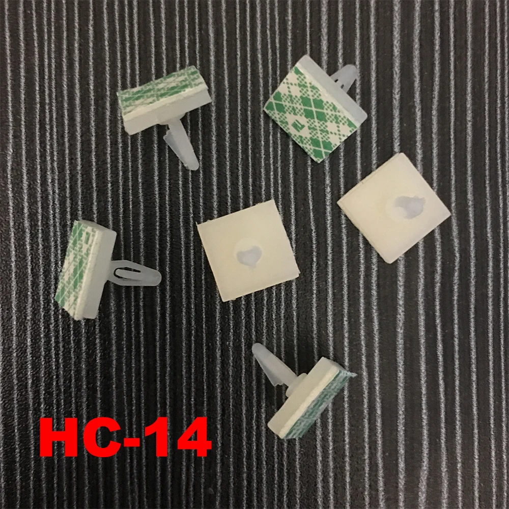 70pcs HC-14 Nylon Plastic PCB Board Support Holder 3mm Hole Locking Snap-In Rivet 3M Glue Stick Fixed Mount Self Adhesive Spacer