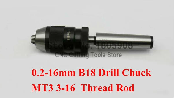 

Automatic Locking Drill Chuck 0.2-16MM B18 with taper Morse Thread rod MT3 3-16,machine center, milling machine,drilling machine