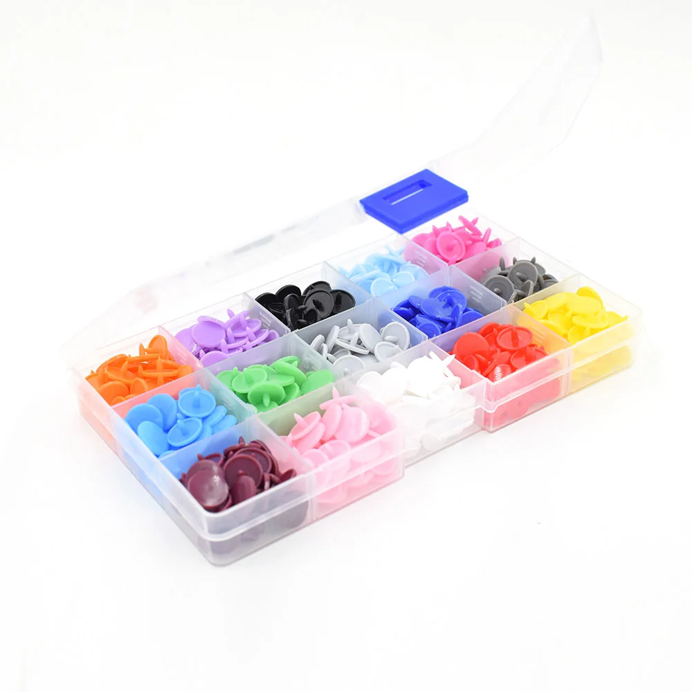 150 Sets 12 MM Plastic Resin Snaps Metal Press Pliers Colored Buttons Snap-Fastener Buckle Baby Clothes Rivets