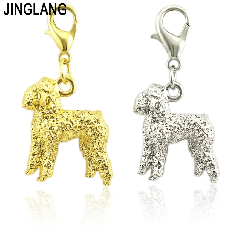 JINGLANG Trendy Alloy Dog Charms DIY Pendant Small Charms Handmade Jewelry for Necklace Bracelet 12 Pieces image 5