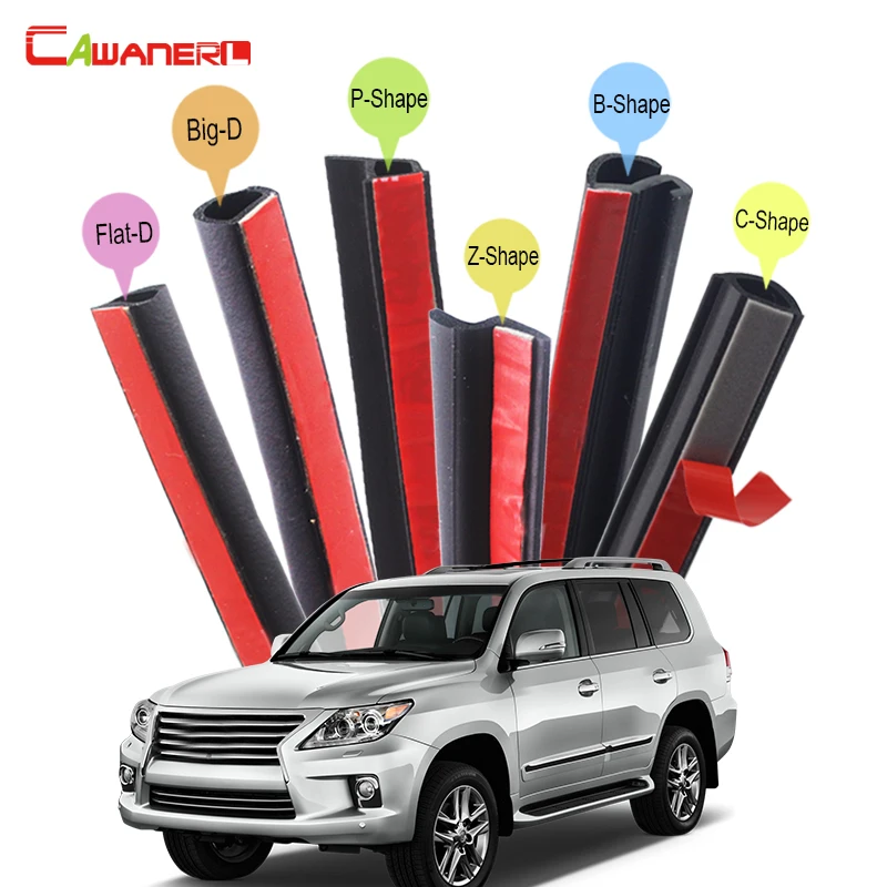 Cawanerl Car Hood 4-Door Trunk Rubber Seal Sealing Strip Kit Weatherstrip Seal Edge Trim For Lexus LX LX570 LX470 LX450