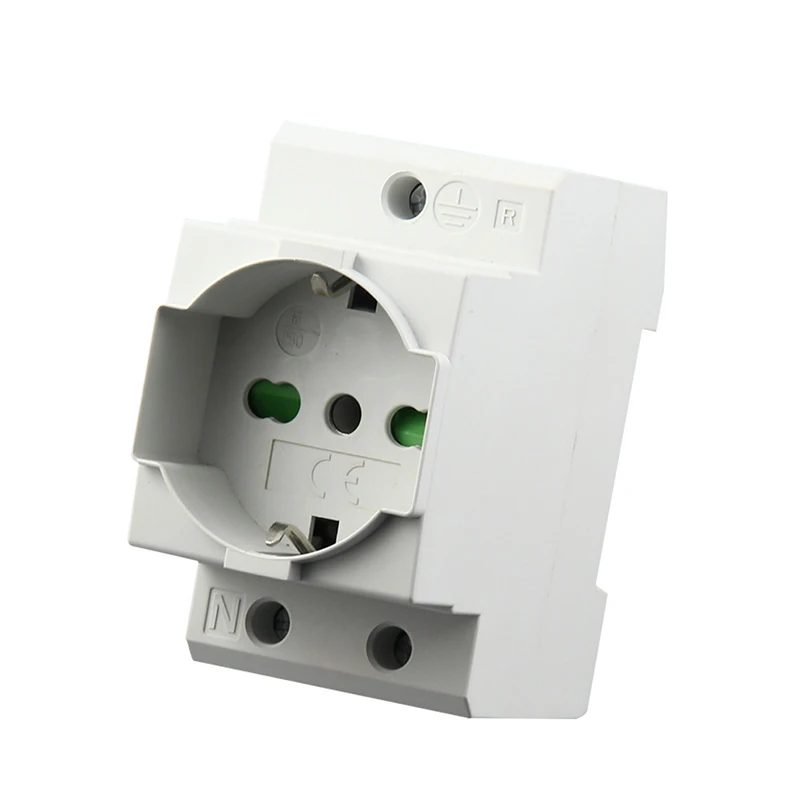 

2PCS Italian Type Rail Socket Din Rail Mount Power Modular Socket 16A 250V AC30 Socket Connector Italy Standard