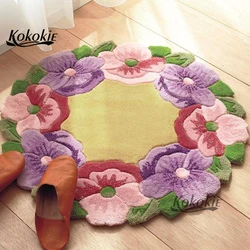 latch hook kits rug printed canvas wreath pattern diy needle for carpet embroidery pattern latch hooking kussen diy tapijt