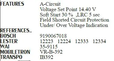 منظم جهد المولد الجديد 13413200   04-149 81115411 9190067018    1121-047RS 44-9143 IB392 62-15-6659 9190067018   VRG46442