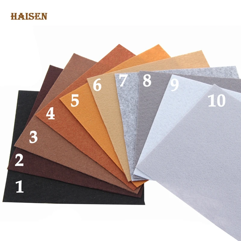 Haisen,1mm Thickness,Nonwoven Felt Fabric Bundle,Polyester Felt Cloth of Home Decoration, Sewing Dolls & Crafts 40pcs 10x15cm