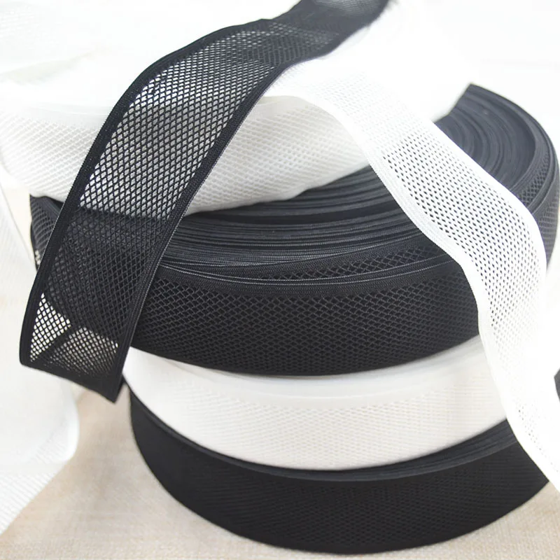 Wide 4CM mesh webbing weak stretch underwear elastic band flat rubber thin breathable soft skin DIY clothing accessories