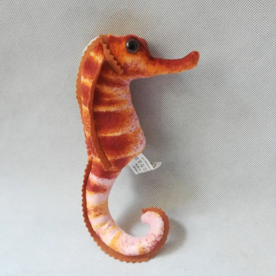 

orange sea horse plush toy about 23cm lovely cartoon seahorse toy ,soft doll baby toy birthday gift h0489