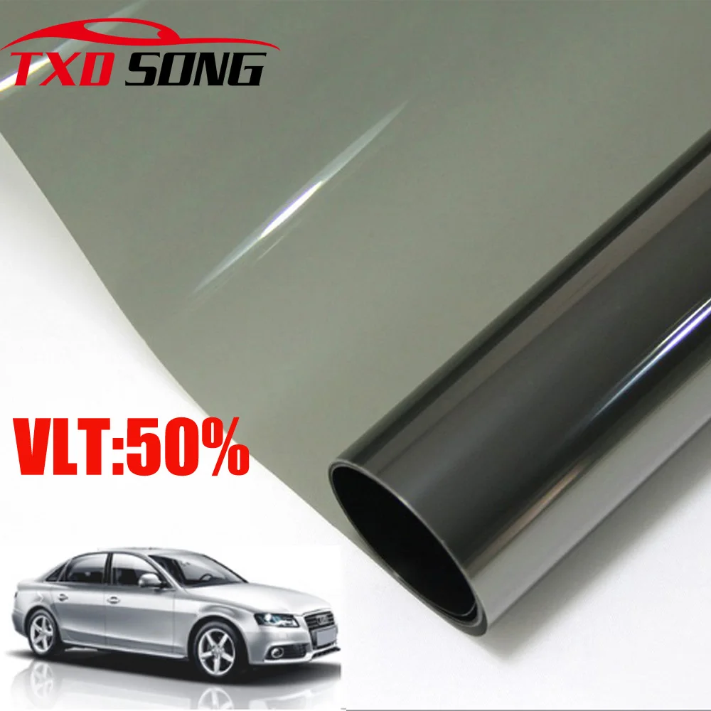 50*300CM Car Window Tint Tint Film Glass VLT 50% Solar UV Protection Summer Prevent Ultraviolet Car side window solar tint