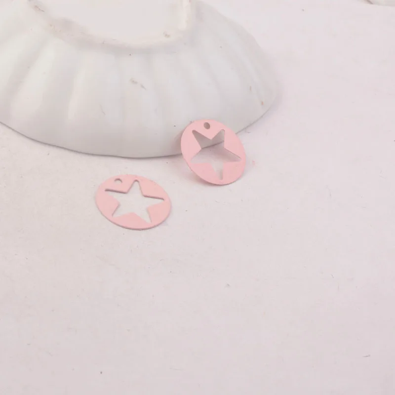 50 Stück AC9915 18mm runde Sternanhänger Verbinder für DIY-Ohrringe und Anhänger – Detail 5