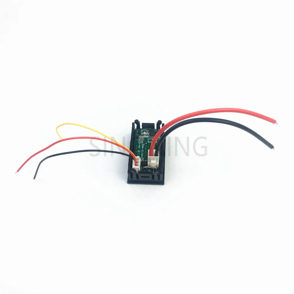Mini digital voltímetro amperímetro dc 100v 10a painel amp volt tensão medidor de corrente tester 0.28 "azul vermelho duplo display led