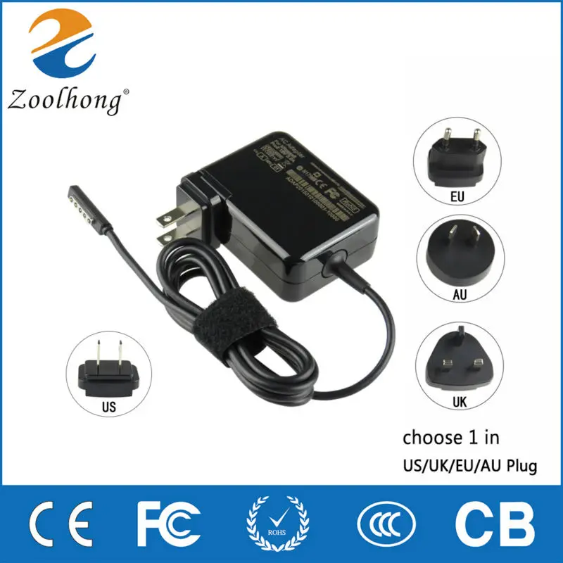 

Zoolhong Factory Direct 12V 3.6A 48W Portable Travel Power Adapter Charger for Microsoft Surface Pro1 Pro2 Tablet High Quality