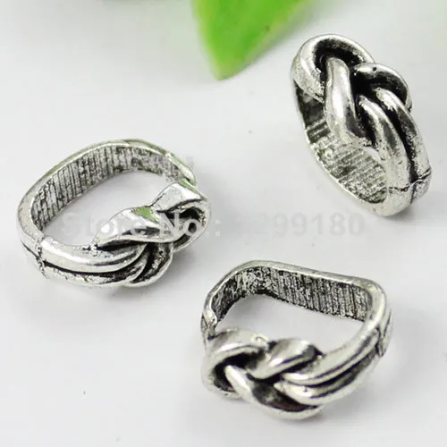 30pcs Fashion Metal Knot Slider for Bracelet Necklace Beads Watch Chain DIY Making Accessories 10.5x13mm Hole:10x7mm K01826