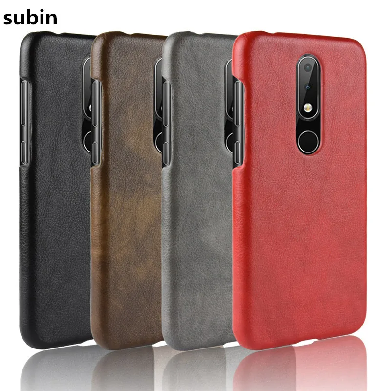 For NOKIA X6 ShockProof luxury PU Leather Hard Back Cover Case For NOKIA X6 2018 TA-1099 Phone Case