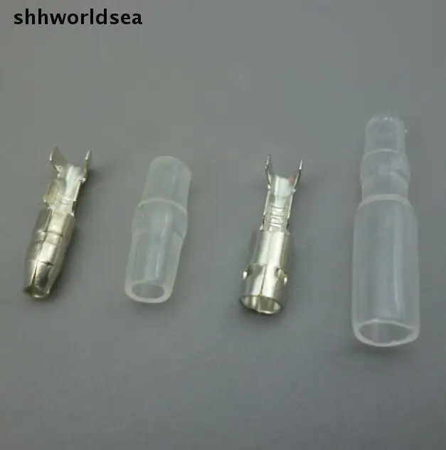 

shhworldsea Free Shipping 3.5 car bullet terminal car electrical wire connector diameter 3.5mm pin set 100sets=400pcs