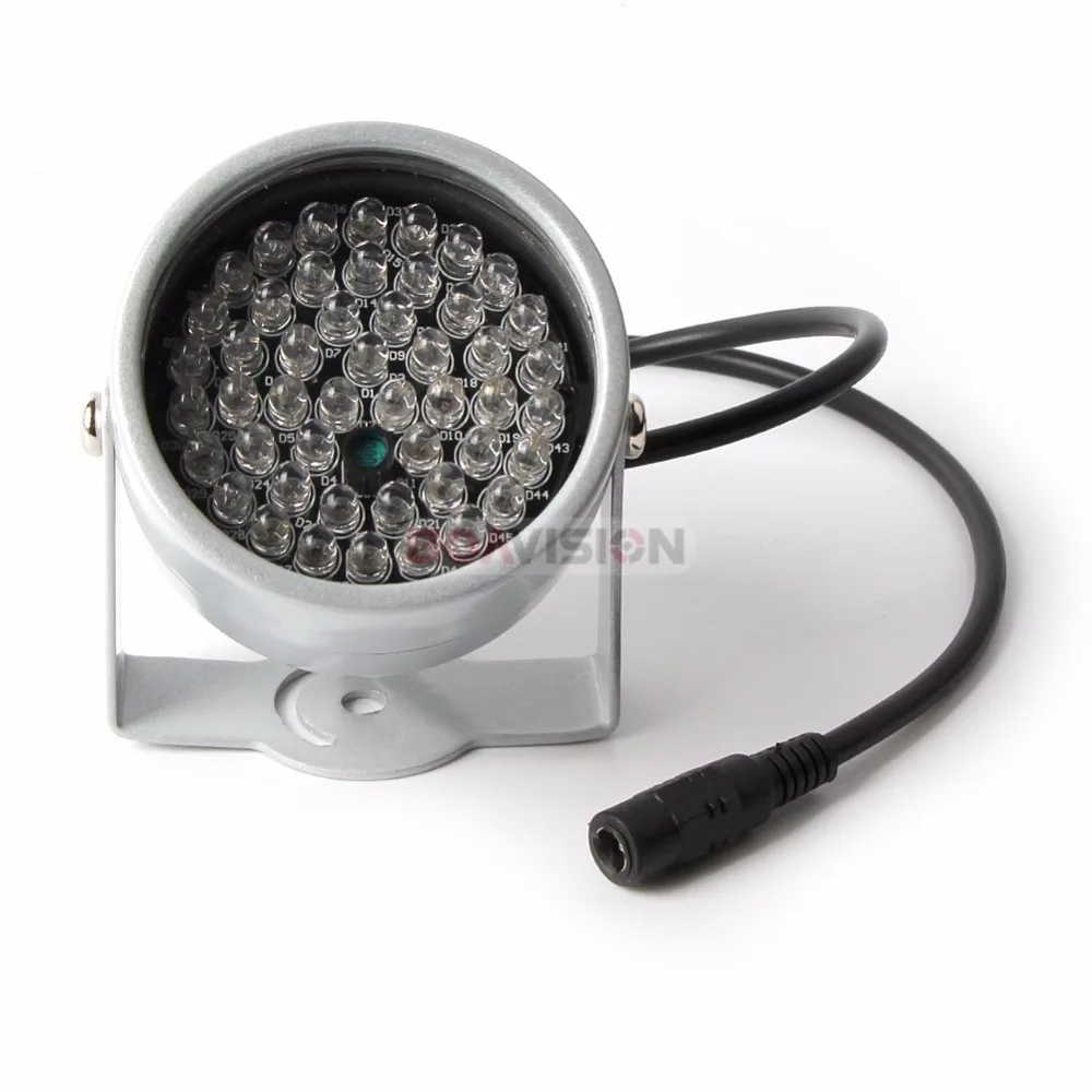 Illuminateur Infrarouge Extérieur 850nm – 140 LEDs, Portée 64m, 24V, Argent