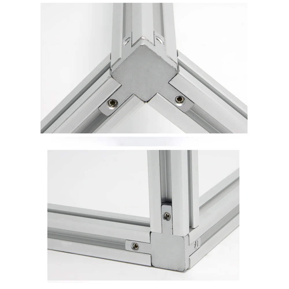 1PC L Type 3-dimensional 3-way Corner Bracket with Screws for EU standard 2020 3030 4040  Aluminum Profiles