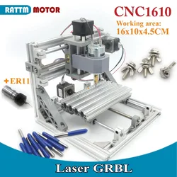 【US】1610 DIY mini CNC Engraving Laser Router Milling machine working area 160x100x45mm 3 Axis For Pcb Woodworking