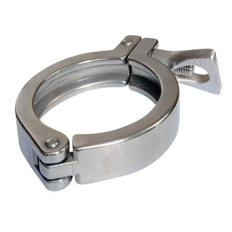 

DONYUMMYJO 1.5" Stainless Steel 304 Clamp Single Pin Tri Clamps Clover for 50.5mm OD Ferrule