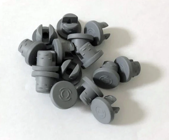 100pcs 20mm 2 Flap Lyophilization Butyl Rubber Plug Stopper freeze-dried Bottle Aluminum plastic cap rubber plug stopper