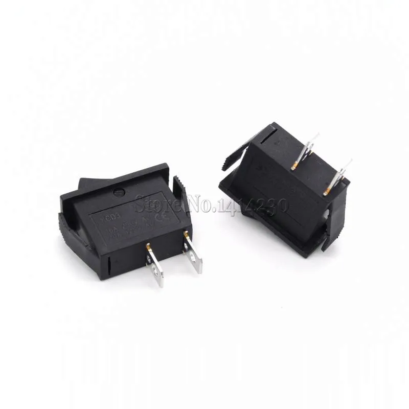 10Pcs Rocker Switch 16A 250V 20A 125VAC 2Pin Reset Switch Momentary push button switch KCD3 15*32 mm Power Switch