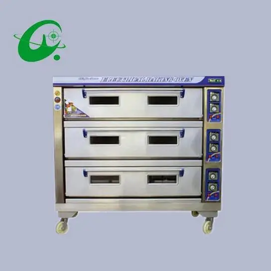 3layers 6 trays Stainless steel Commercial Electric bread toaster food oven pizza baker machine 75-135kg/h oven machine