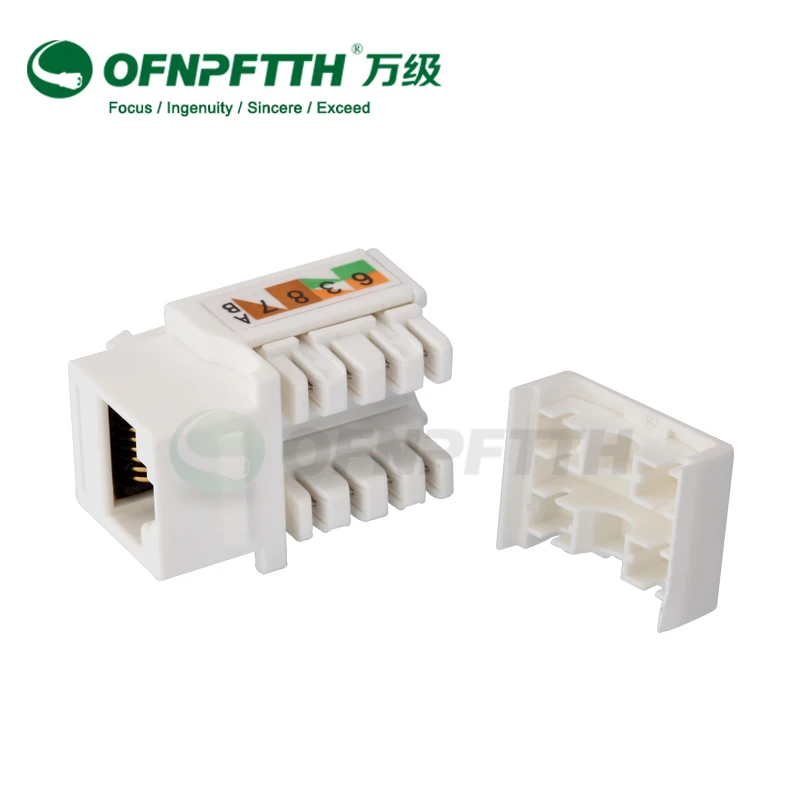 CAT6 UTP Keystone Martinetti 90 Gradi 8P8C Spina Modulare