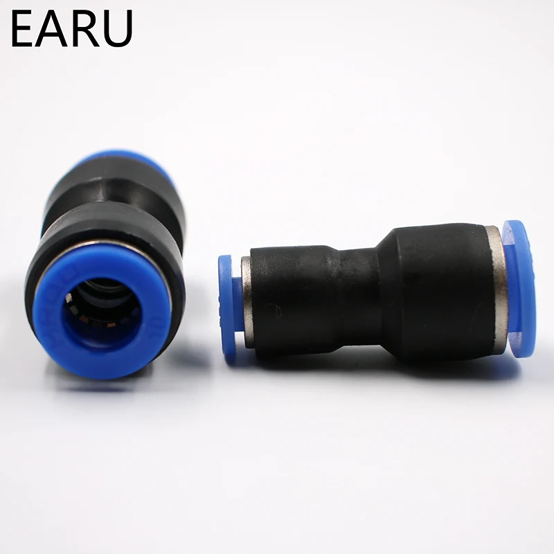 5PCS PG4-6 4-8 6-8 6-10 8-10 8-12 10-12mm  Straight Union Reducer Fitting Pneumatic Push to Connect Air Connector Socket Plug
