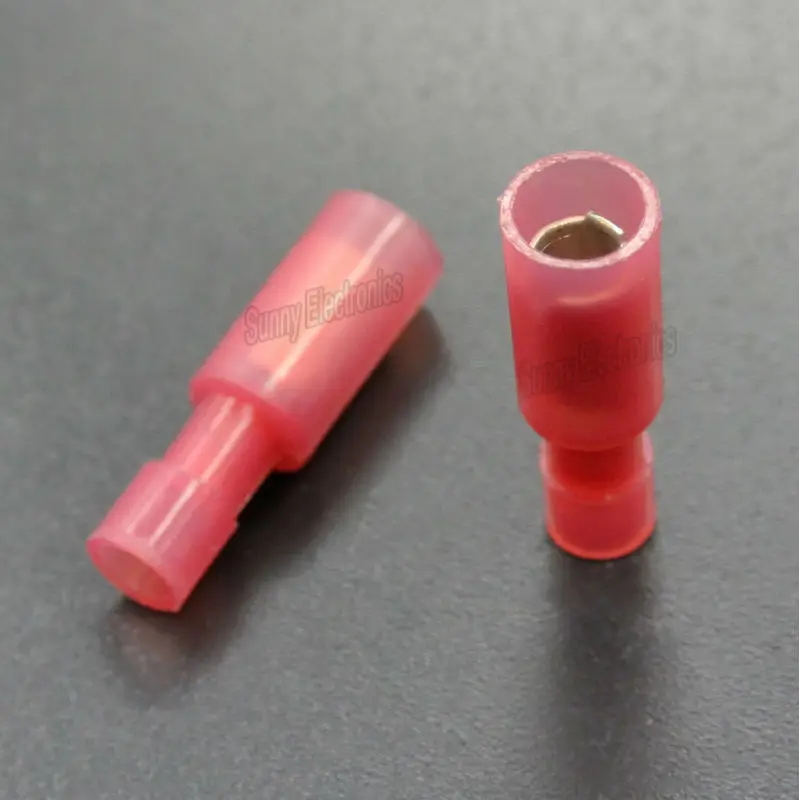 

wholesale free shipping 1000 PCS RED Female 22-16 GAUGE NYLON BULLET CONNECTOR SFEMALE