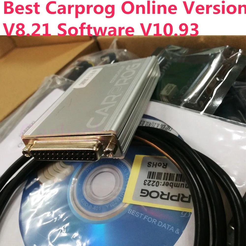 2023 Carprog Full Perfect Online Version Firmware V8.21 Software V10.93 with All 21 Adapters Including Full Authorization