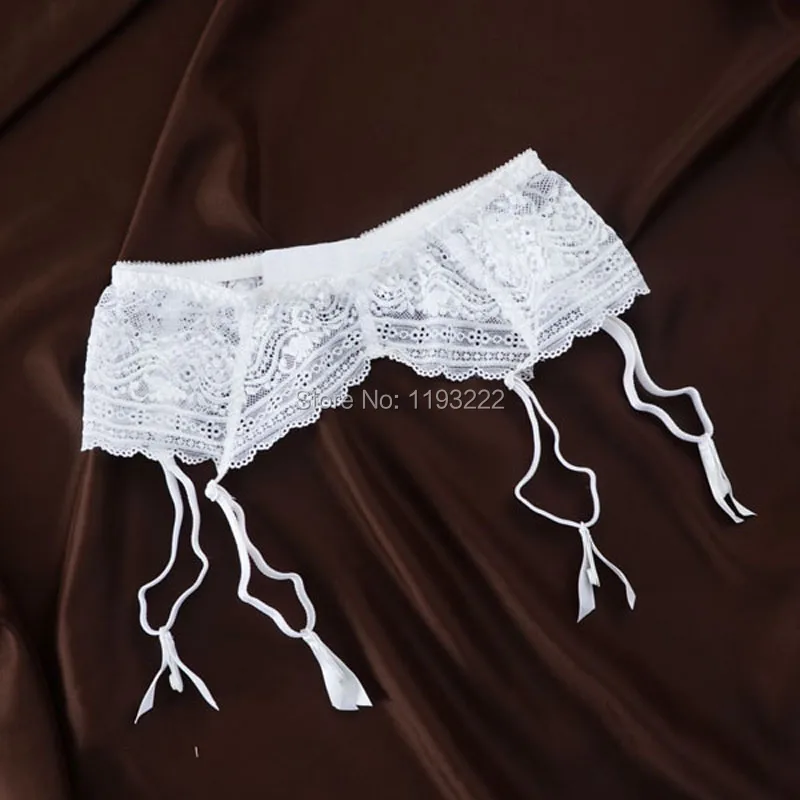 European Fashion Sexy All Lace Soft See Thru Wedding Bridal Garter Belt Celebrity Buckle Bandage Waist Straps Suspender Belts