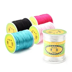 80 meter 1.5mm size Koord DIY String Cord Nylon Touw Medeplichtige & Bevindingen Voor Baby Siliconen Tandjes Kraal Ketting sieraden koord