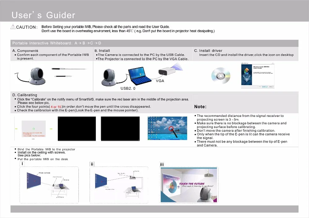 Digitale Interactieve Whiteboard Kinderen Board Pen Touch Actieve Projectiescherm Leermiddelen